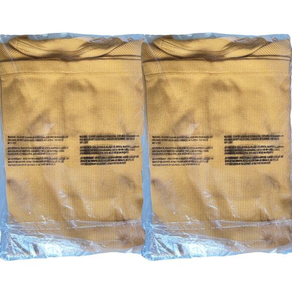 Lot 2 Jockey Yellow Waffle Henley Long Sleeve Top, M - Picture 3 of 9